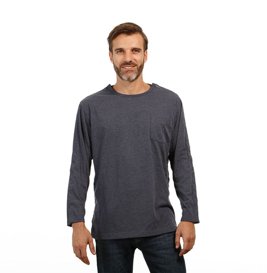 Tear Away Men's Post-surgery Shirt - Long Sleeve