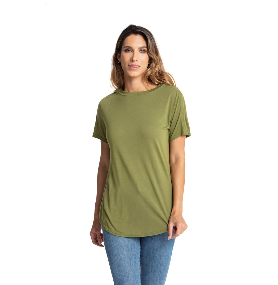 Post Surgery Shirts for Women - Short Sleeve
